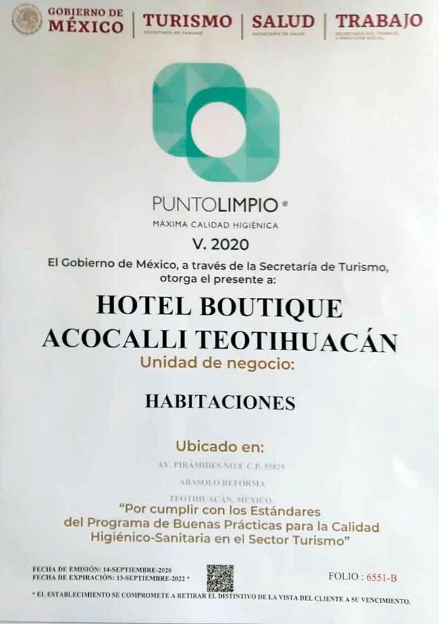 Hotel Boutique Acocalli San Juan Teotihuacán Εξωτερικό φωτογραφία
